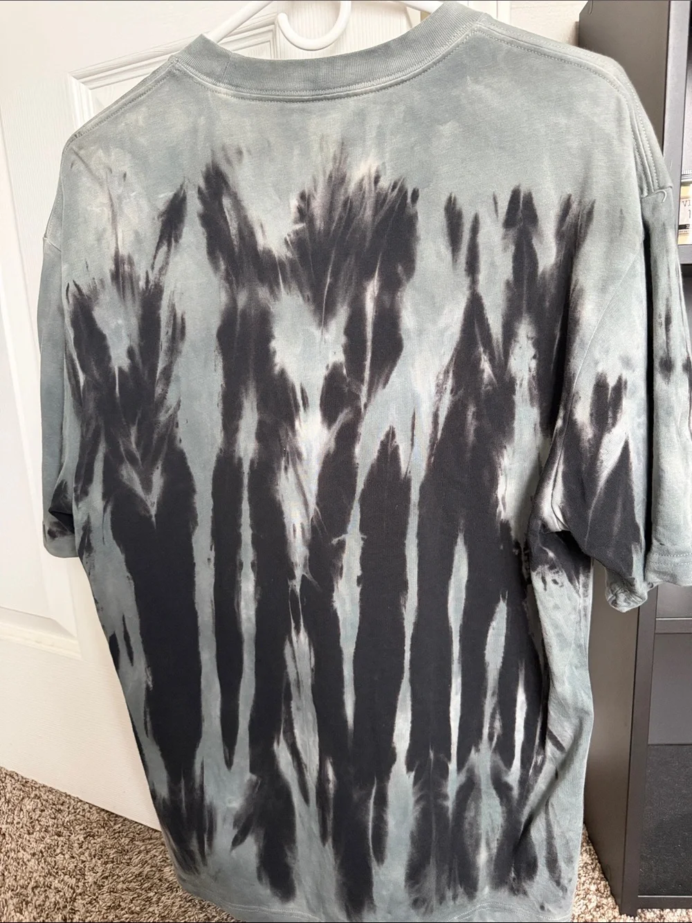 Air Jordan Tie-Dye Graphic Tee - Black & Gray with Purple Accent